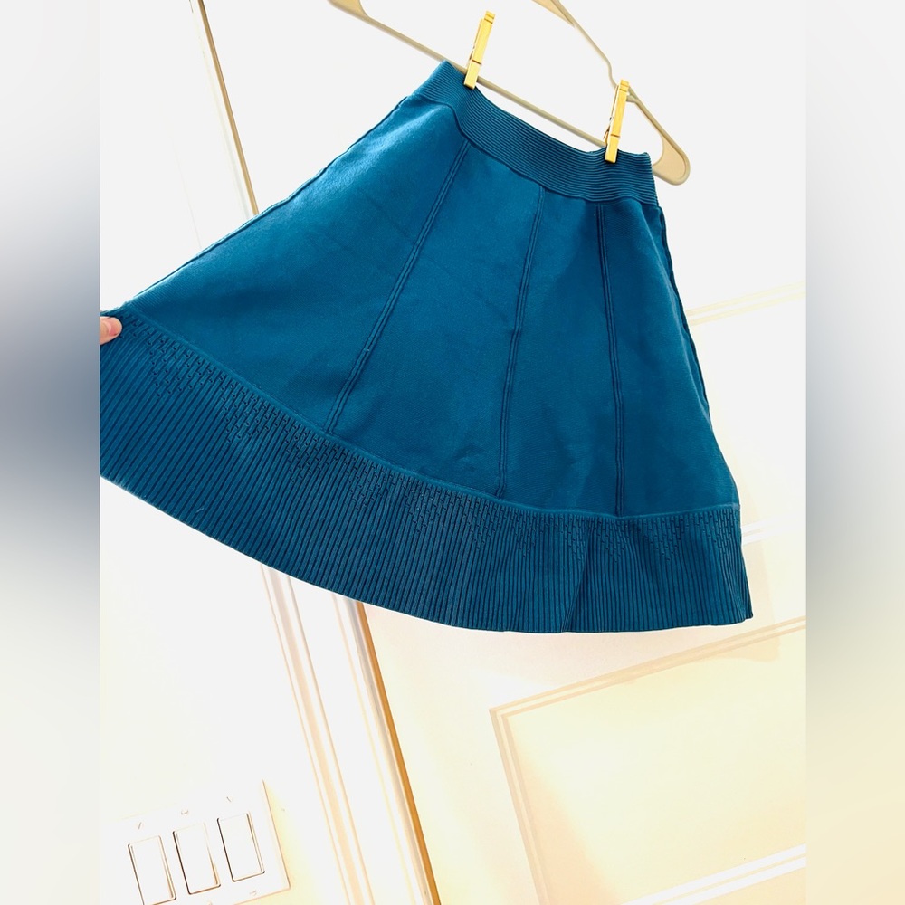 Blue A type winter office skirt chic and 90% new Size 36/4
